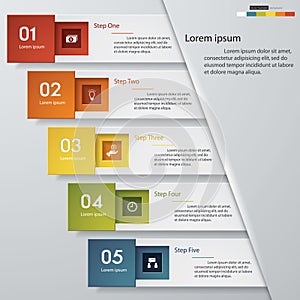 Design clean number banners template. Vector.