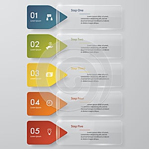 Design clean number banners template. Vector.