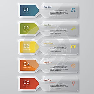Design clean number banners template. Vector.
