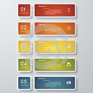 Design clean number banners template. Vector.