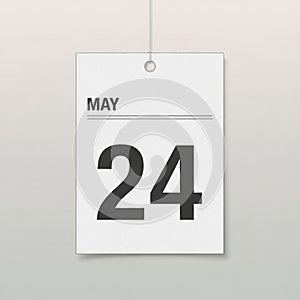 The design is clean and straightforward emphasizing the date