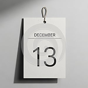 The design is clean and straightforward, emphasizing the date