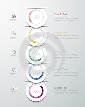 Design clean template infographic. can be used for workflow, layout, diagram