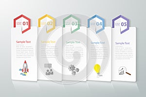 Design clean template infographic. can be used for workflow, layout, diagram