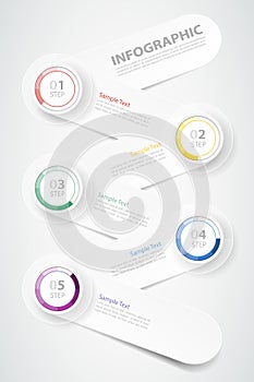 Design clean template Infographic. Vector illustration can be used for workflow, layout, diagram