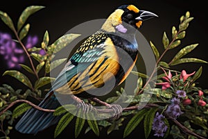 Design of colorful Bobolink bird in the Jungle