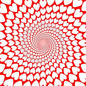 Design colorful spiral hearts background
