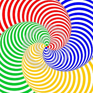 Design colorful swirl circular illusion background