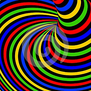 Design colorful vortex illusion background