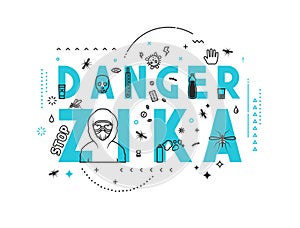 Design concept epidemic of danger zika