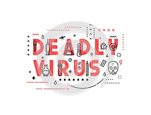 Design concept epidemic of deadly virus