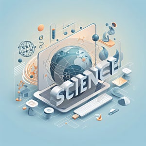 Design Concept Of Word SCIENCE Website Banner