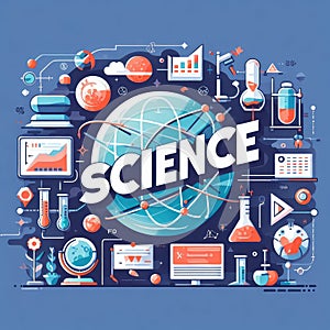 Design Concept Of Word SCIENCE Website Banner