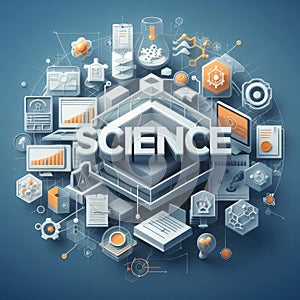 Design Concept Of Word SCIENCE Website Banner