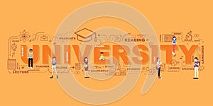 Design Concept Of Word University Website Banner