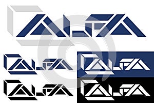 Design Creative Alfa logo set of Colour. geometry logo