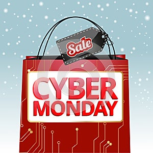 Design for the cyber Monday sale, vector graphics for the site