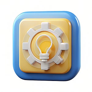 Design and development 3D icon isolated on white background photo