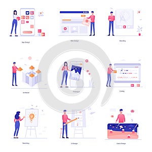 Design and Development Flat Illustrations Pack