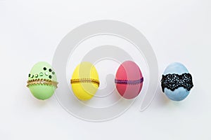 Design Easter egg collections on white background