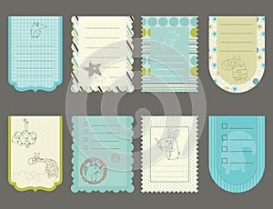 Design elements for baby scrapbook