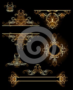 Design elements in gold