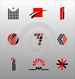 Progetto elementi impostato composto da icone (4) 