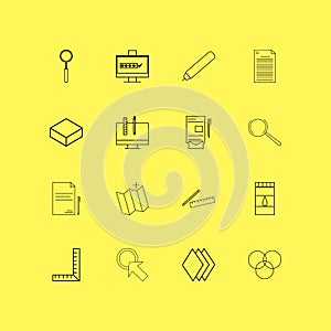 Devices linear icon set.