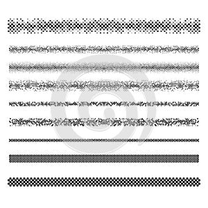 Design elements - mosaic page divider line set