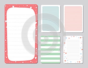 Design elements for notebook, diary, stickers and other template.vector,illustration.