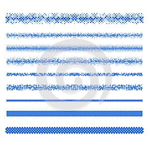 Design elements - pixel text divider line set