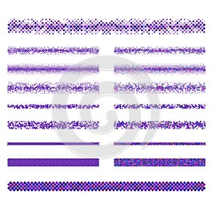 Design elements - pixel text divider line set
