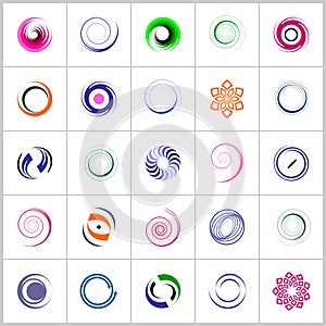 Design elements set. Abstract color icons