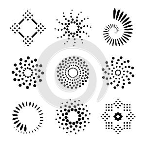 Design Elements Set. Abstract Dots Icons