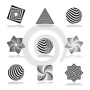 Design elements set. Abstract graphical icons.