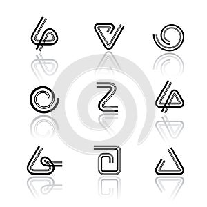 Design elements set. Abstract graphical symbols