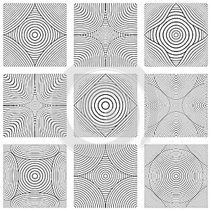Design elements set. Abstract lines patterns
