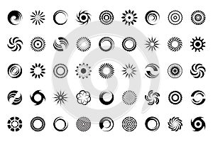 Design elements set. Abstract round icons