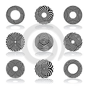 Design elements set. Lines patterns.