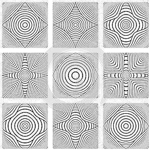 Design elements set. Lines patterns