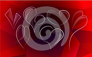 Design elements for Valentine`s day.