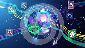 Design emphasizes technological advancements and AI s role in data processing