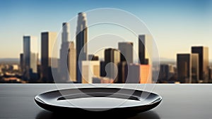 design empty plate on table photo