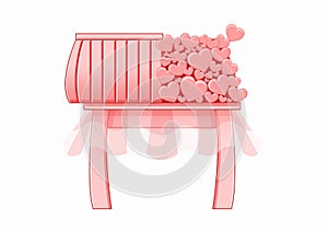 Design Entrance arch love heart on white background