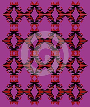 Design exotic Ornaments Purple aztecs