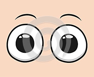 Design of eyes looking draw