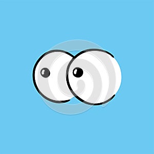 Design of eyes looking illustration