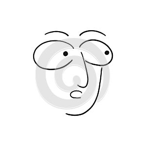 Design of eyes looking illustration