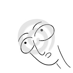 Design of eyes looking illustration