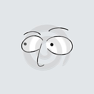 Design of eyes looking illustration